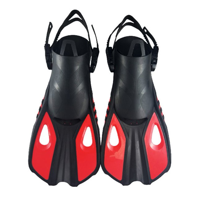 Adjustable fins, suitable for snorkeling, comfortable and wear-resistant red