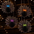 thumbnail image 3 of Halloween Decorations, Honeycomb Decorations, Hanging Halloween Decorations, Halloween Ceiling Decorations, Spooky Halloween Decor, 4 Pack 3D Purple Black Bat Honeycomb Hanging, 3 of 4