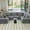DARK GREY + Polyester + 6 Seat + Polyester, variant on 135.5-inch U-Shaped Sectional Sofa, 6-Seater Boneless Couch with Reversible Chaise, Modular Design, Black Striped Corduroy – Customizable Living Room or Bedroom Couch