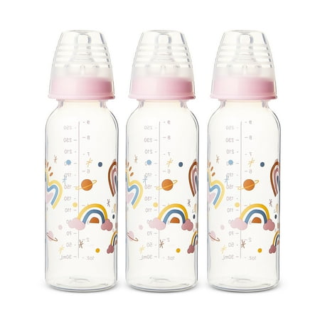 Parent's Choice Standard Neck Bottle, 9 fl oz, Newborn 0+ Months, 3 Pack