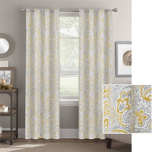 Better Homes and Gardens Scalloped Paisley Curtain Panel