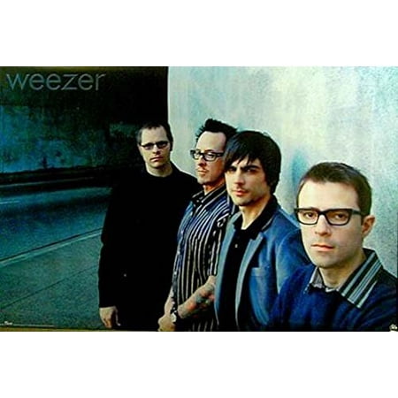Weezer Group Against the Wall 36x24 Music Art Print Poster   Rock Band Los