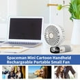thumbnail image 1 of Ventilador de mano 3000mAh Plegable USB 5 Ajuste de velocidad Soporte para teléfono Blanco, 1 of 9