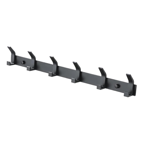 Ganchos para colgar en la pared, gancho para abrigo, gancho para baño, decoración del hogar, perchero para ropa, gancho para toallas, perchas de pared Negro 6 ganchos