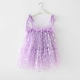 thumbnail image 2 of Ulitacool Spring Dresses For Girls O Neck Snowflake Sequin Dress Dance Party Dresses Clothes Sleeveless Sundress Fashionable Playsuit Purple 18-24 Months, 2 of 5