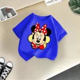 thumbnail image 3 of Bonita camiseta informal de Disney Minnie para niños, camiseta de moda urbana de verano para niñas, camiseta de cuello redondo para niños, camisetas deportivas para niños al aire libre, 3 of 4
