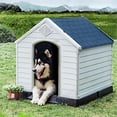 thumbnail image 2 of Casa para Perros Costway Impermeable y Ventilada Blanco y Azul 70 x 65 x 71,5 cm, 2 of 10