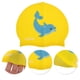 thumbnail image 3 of Gorro de natación de silicona de dibujos animados de delfín único 1 Pc Amarillo Azul, 3 of 6