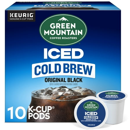Green Mountain Coffee Roasters, Original Black Iced Cold Brew K-Cup Coffee Pods, 10 Count