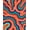 Orange, Pattern 3, variant on ODIKA 4'x6' Machine Washable Non-Slip Area Rug, Abstract Swirl Featuring Vibrant Curves and Dynamic Flow High Traffic Rug, Red, 497781