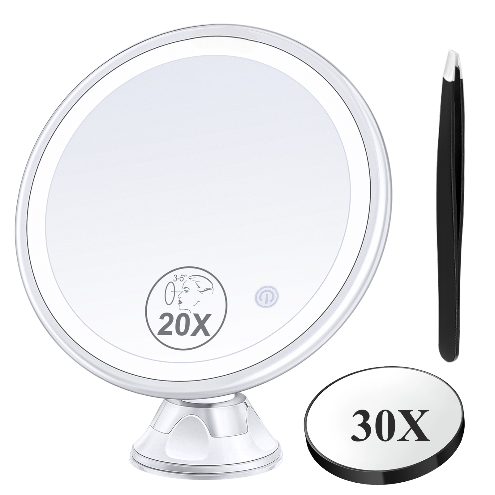 BBeauty Planet 20X+30X Magnifying Lighted Mirror Set photo 8