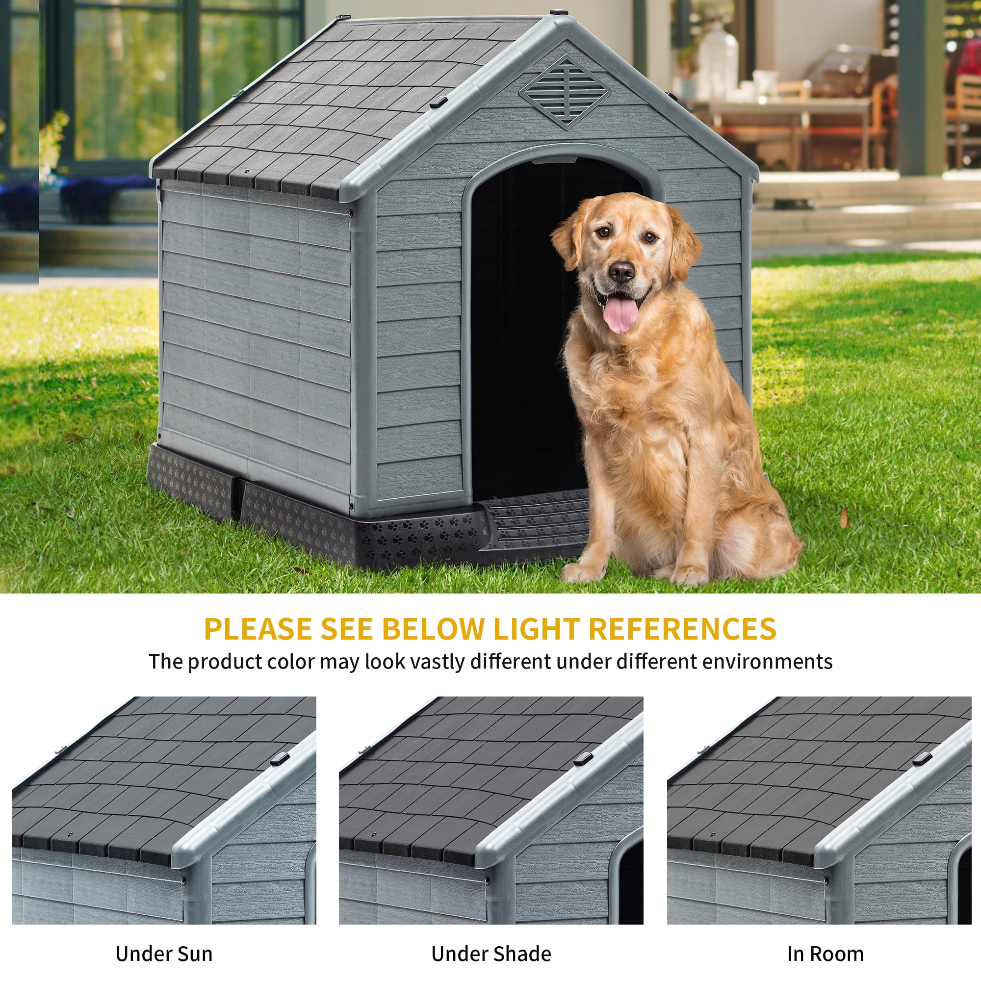 Insulated dog house hot sale for two large dogs