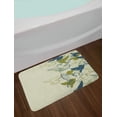thumbnail image 2 of Birds Bath Mat, Original Colored Image of a Flock Flying Pigeons in the Sky Wings Future Theme, Non-Slip Plush Mat Bathroom Kitchen Laundry Room Decor, 29.5 X 17.5 Inches, Grean Teal Cream, Ambesonne, 2 of 2