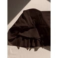 thumbnail image 6 of Coffee Brown Cotton Blend Ruffle Layered Mini Skirt For Women Comfortable Casual Wear, 6 of 8