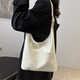 thumbnail image 2 of Bolso de hombro tote retro y espacioso para mujer con dos bolsillos, nuevo modelo de ocio minimalista para 2025., 2 of 10