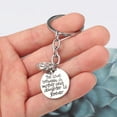 thumbnail image 3 of PBPBOX Keychain For Mom From Daughter Silver Heart Pendant 1Pcs 2.95*1.2*0.16In, 3 of 6