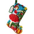 thumbnail image 1 of Bucilla Felt Stocking Applique Kit 18" Long-Vintage Christmas 89457E, 1 of 4