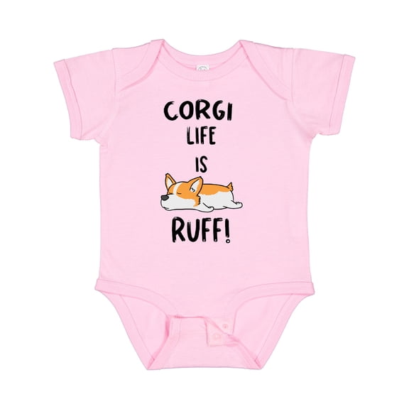 Inktastic Corgi Life is Rough Boys or Girls Baby Bodysuit