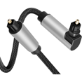 thumbnail image 3 of 90 Degree Optical Audio Cable, Right Angle Toslink Cable, Digital Fibre Optic Cable for Soundbar, TV, Home Theater,2M, 3 of 8