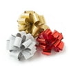 Hallmark Signature Holiday Assorted 5" Bow Bundle (Pack of 3: Red, Silver, Gold) DIY Pull Bows for Gifts