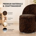 thumbnail image 6 of Casa Pura Furniture 360-Degree Swivel Accent Chair with Storage, Foldable Backrest, Velvet Upholstered Ottoman Chair, Large, Leopard Brown, 6 of 8