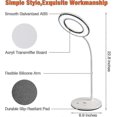 thumbnail image 5 of Miady Led Desk Lamp 6w 48 Leds Table Lighting, 3 Color Temperatures X 4 Brightness Modes, Eye-caring, Dimmable Office Gooseneck Lamp With Adapter, Sen, 5 of 5