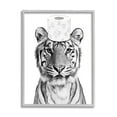 thumbnail image 4 of Stupell Industries Tiger Toilet Paper Bathroom Animals & Insects Painting Gray Framed Art Print Wall Art, 4 of 5