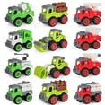 thumbnail image 1 of Esaierr Baby Toddler Toys DIY disassembleable assembly set fire truck toy water spray ladder truck toy kids sanitation engineering toy car 4.3*2.4*3.9inch, 1 of 5