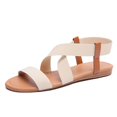 thumbnail image 3 of 2025 women's flat bottomed fashionable, comfortable, breathable, non slip casual shoes, elegant open toed shoes for summer, soft soled indoor/outdoor vacation walking shoes for one foot, 3 of 4