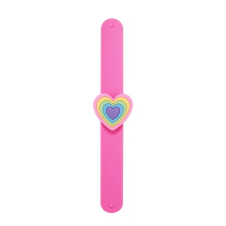Way To Celebrate Easter Slap Bracelet, Rainbow Heart