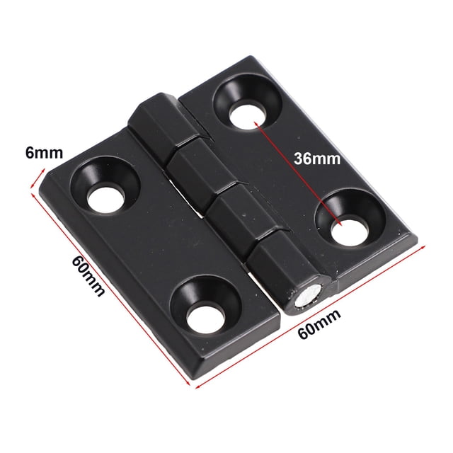 MYG Butt Hinges Door Metal Black Hinges Cabinet Aluminium Box Backflap Shed