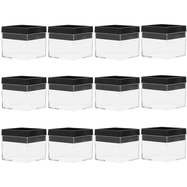 KONTONTY 12 Pcs Boîte d'Exposition de Minéraux Transparente pour Rangement Peu Encombrant et Visionnage Clair des Spécimens
