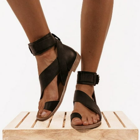 

Women Shoes Women s Sandals Flat Heel Fashion Fish Mouth Hollowed Out Sandals Summer Flip Flops Women s Shoes Black 8