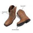thumbnail image 4 of Botas DREAM PAIRS para Niños Vaqueras Marrón Punta Cuadrada Talla 12, 4 of 7