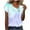 Blue, variant on Womens Button Up Blouses Casual Summer Printed Button-Up Short Sleeves Blouse Fashion T Shirt Blouse