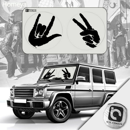 Auto Car Sun shade  Cover Windshield Protector with Hand Design,homeya Block Sunlight Rays Ice Rains Snows Dusts Summer Winter Applicable for Cars Trucks Vans SUV (59'' x (Best Suv For Snow And Ice)