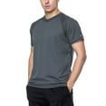 thumbnail image 4 of Attraco Men Short Sleeve Rash Guard Swimwear UPF 50+ Running Swimming Shirt Solid Color, 4 of 6