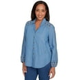 thumbnail image 3 of Alfred Dunner Womens Needlepoint Embroidered Button Front Top, 3 of 4