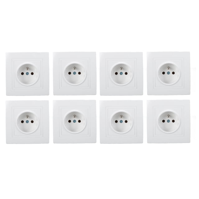 Toma eléctrica, 8 piezas Enchufe estándar francés Enchufe estándar francés Toma de pared Tecnología avanzada