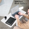 thumbnail image 2 of VIVO Pneumatic 32" x 16" Over Sofa Laptop Table, Mobile Desktop, White, 2 of 8
