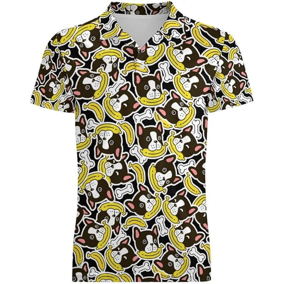 JAJAHO Boys Polo Shirts Short Sleeve Funny Cartoon Animals Printed Regular Fit Golf Shirts For Kids 3-14Y Summer Versatile Tops