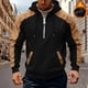 thumbnail image 1 of pstuiky Camisas casuales de manga larga para hombre, Pantalón corto informal de color liso para hombre, para exteriores, con bolsillo, cremallera y manga larga con capucha s, 1 of 5