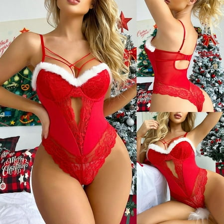 

New Sexy Lingerie Black Lace Bodysuit For Women Women s V-neck Camisole Jumpsuit