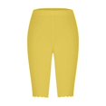 thumbnail image 6 of DDAPJ pyju Capri Leggings for Women High Waisted Tummy Control Yoga Pants Buttery Soft Comfortable Stretch Capris Casual Summer Cropped Pants Hollow Out Design Yellow M, 6 of 6