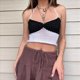 thumbnail image 5 of Tops de Crochet con Cuello Halter para Mujer, Camisetas Sin Mangas de Punto, Camisola Corta de Verano Y2K, Chaleco. Negro S, 5 of 7