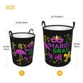 thumbnail image 5 of Fotbe Laundry Hamper With Durable Leather Laundry Basket Mardi Gras With Flamingo Thickened Waterproof Round Collapsible Laundry Hamper, Dirty Clothes Laundry Basket, 5 of 8