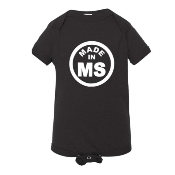PleaseMeTees™ Baby From Born Made In Mississippi MS Logo Label HQ Jumper