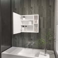 thumbnail image 4 of FM FURNITURE Minsk Modern Engineered Wood Medicine Cabinet with Mirror in White, 4 of 7