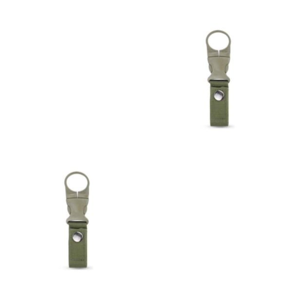 Yuarrent Mosquetones con hebilla para mochila, gancho para botellas, hebillas portátiles de nailon para botellas de agua, correa de cincha para Verde 2piezas