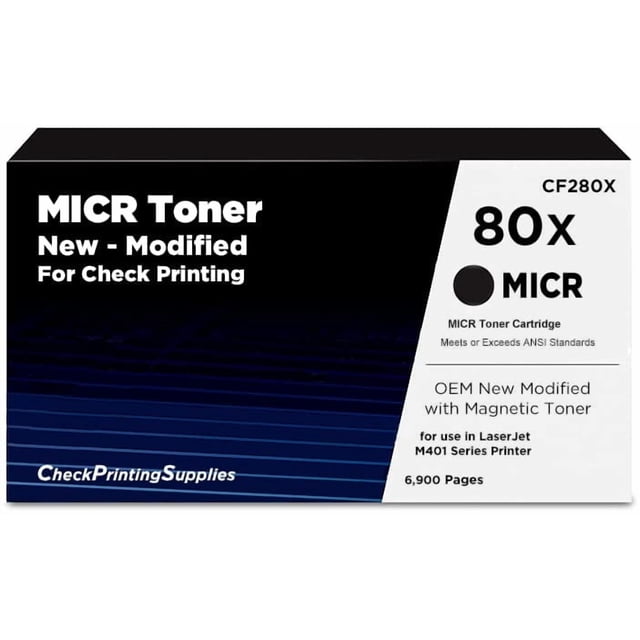 CPS CF280X Toner MICR Haute Capacité pour Imprimantes HP Laserjet Pro 400 - 80X